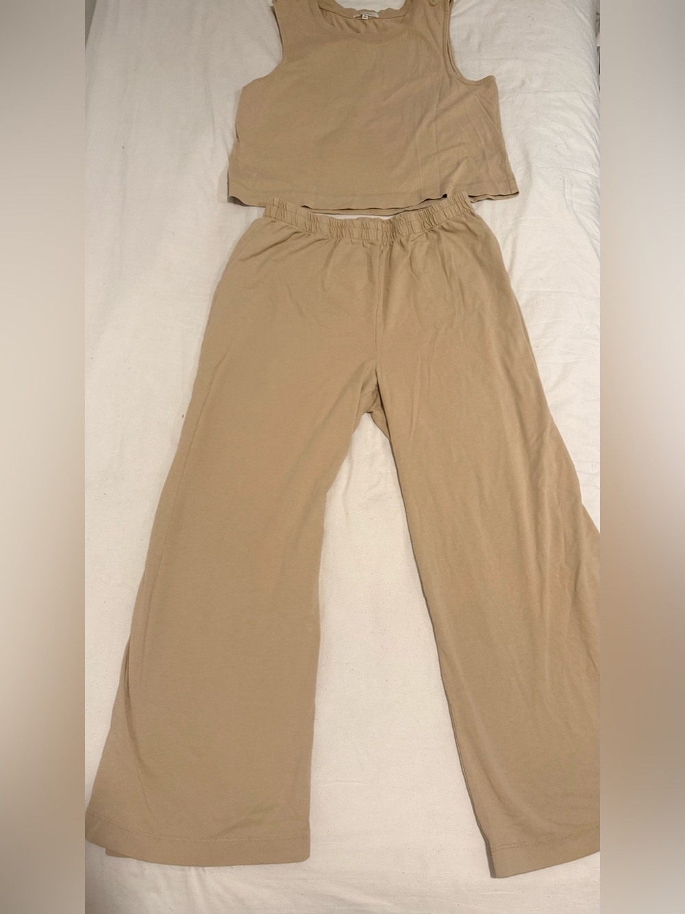 Z Supply Scout Pant + Sloane V-Neck Top Matching Set Medium Iced Coffee Brown - Picture 6 of 6